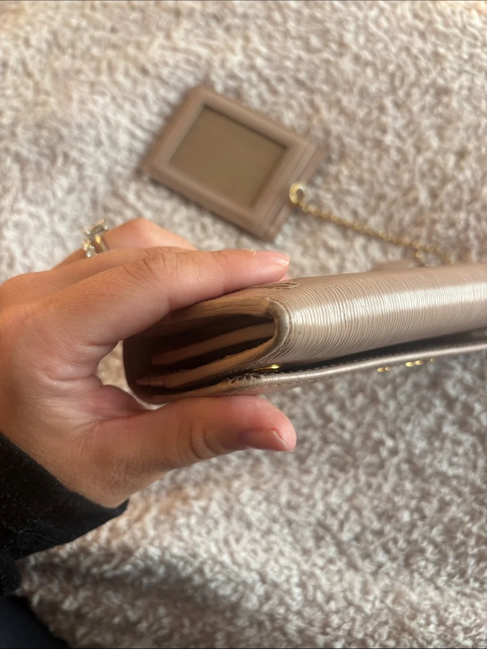 Prada Powder Pink Continental Leather Wallet